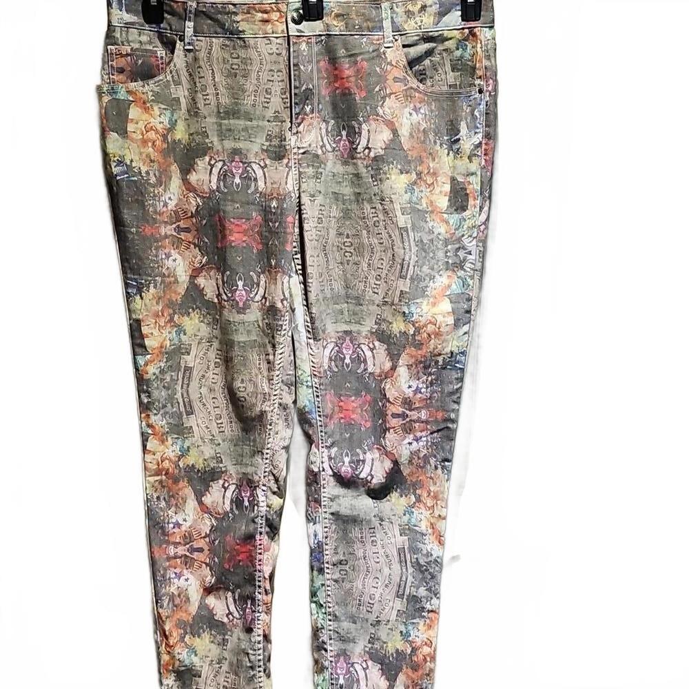 Multicolor Patterned Women Jeans
